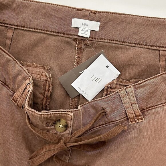 NEW J Jill Wide Leg Crop Pants Women’s Size 14 Brown - Picture 8 of 10